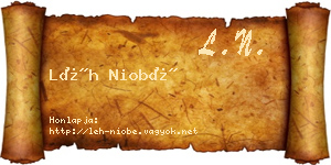 Léh Niobé névjegykártya